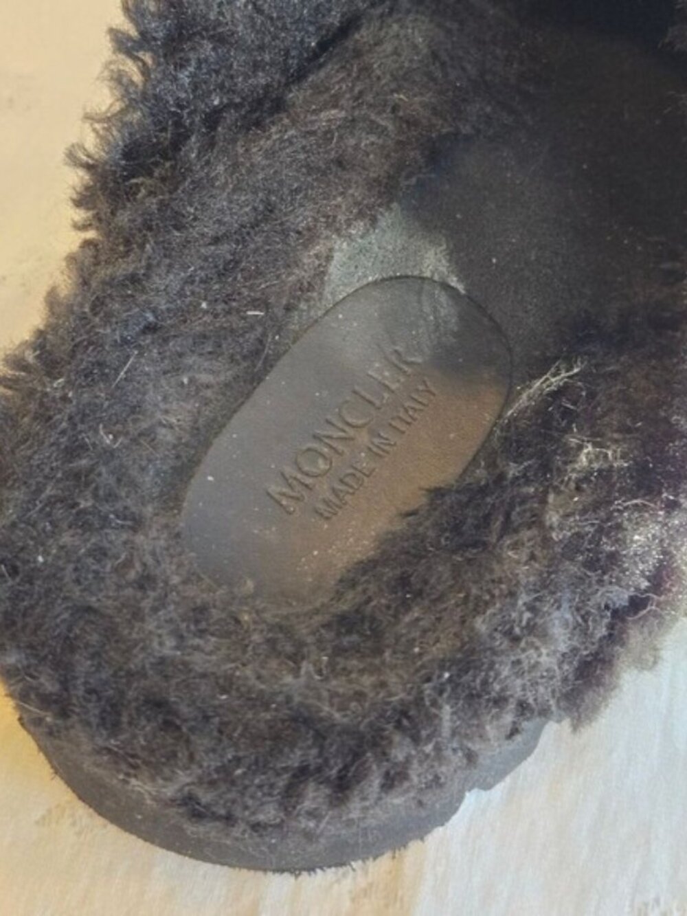 Moncler Black Suede and Shearling Mules Size 41 PRICE FIRM - Picture 4 of 6